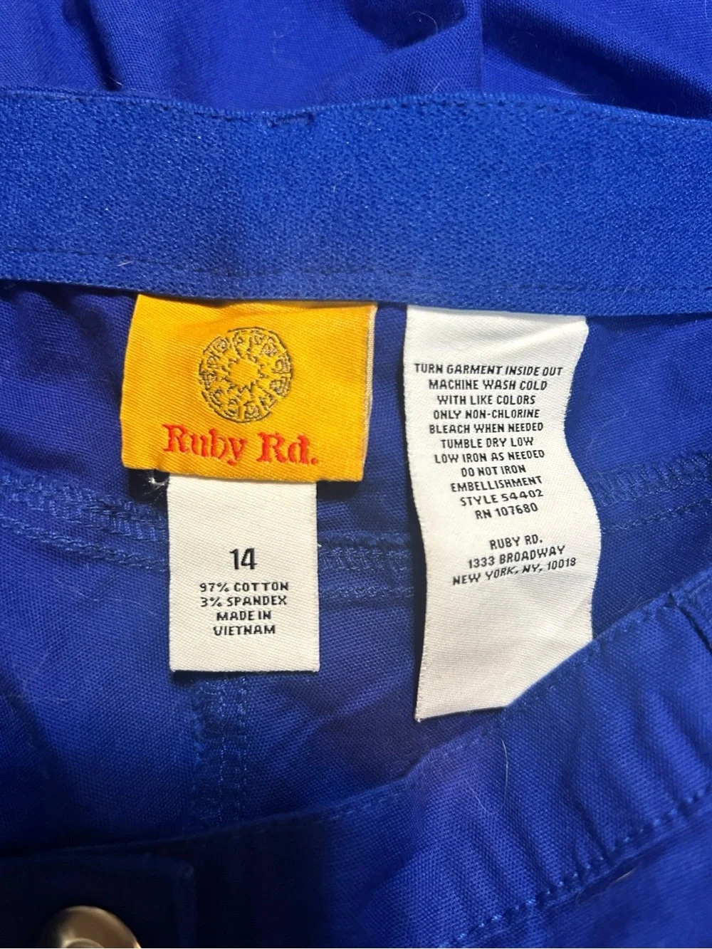 Ruby Rd. Royal Blue Capri Pants - Picture 5 of 5